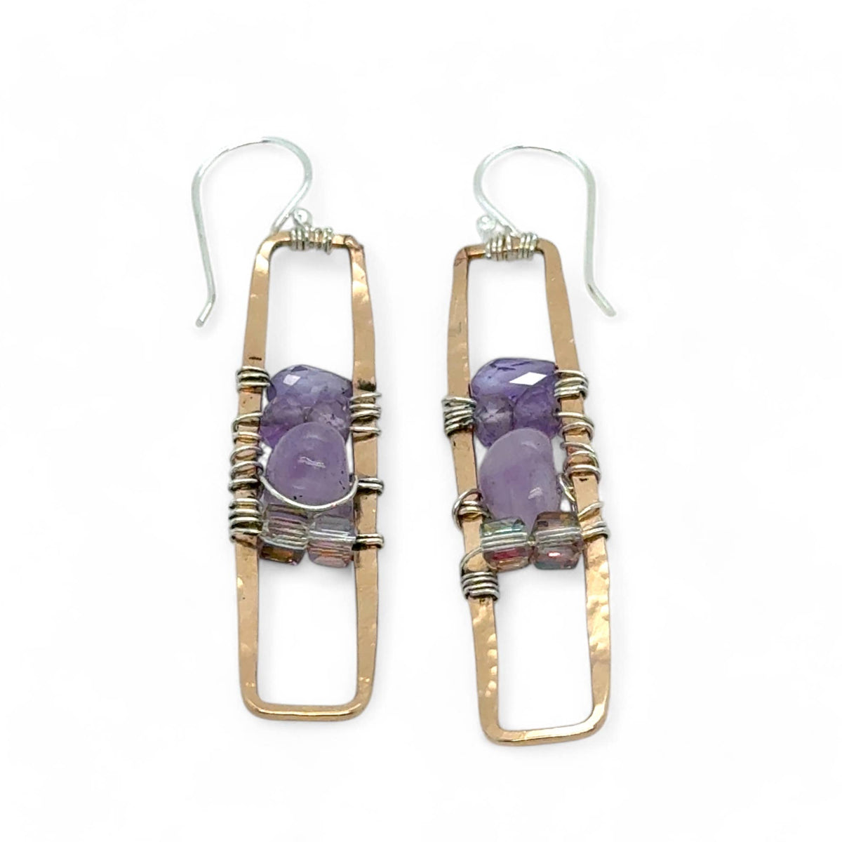 Lilac Rectangle Earrings E84025