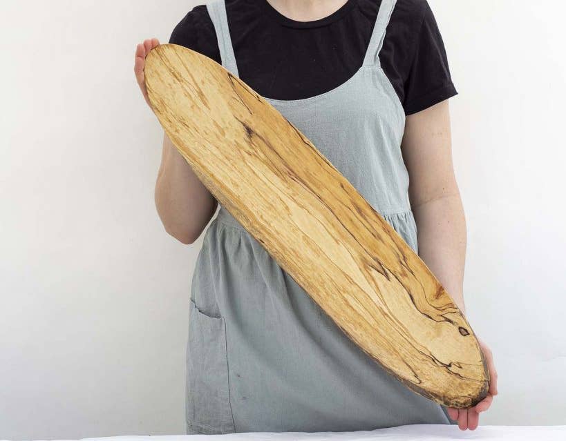 SPALTED MAPLE BAGUETTE BOARD (26" X 6")
