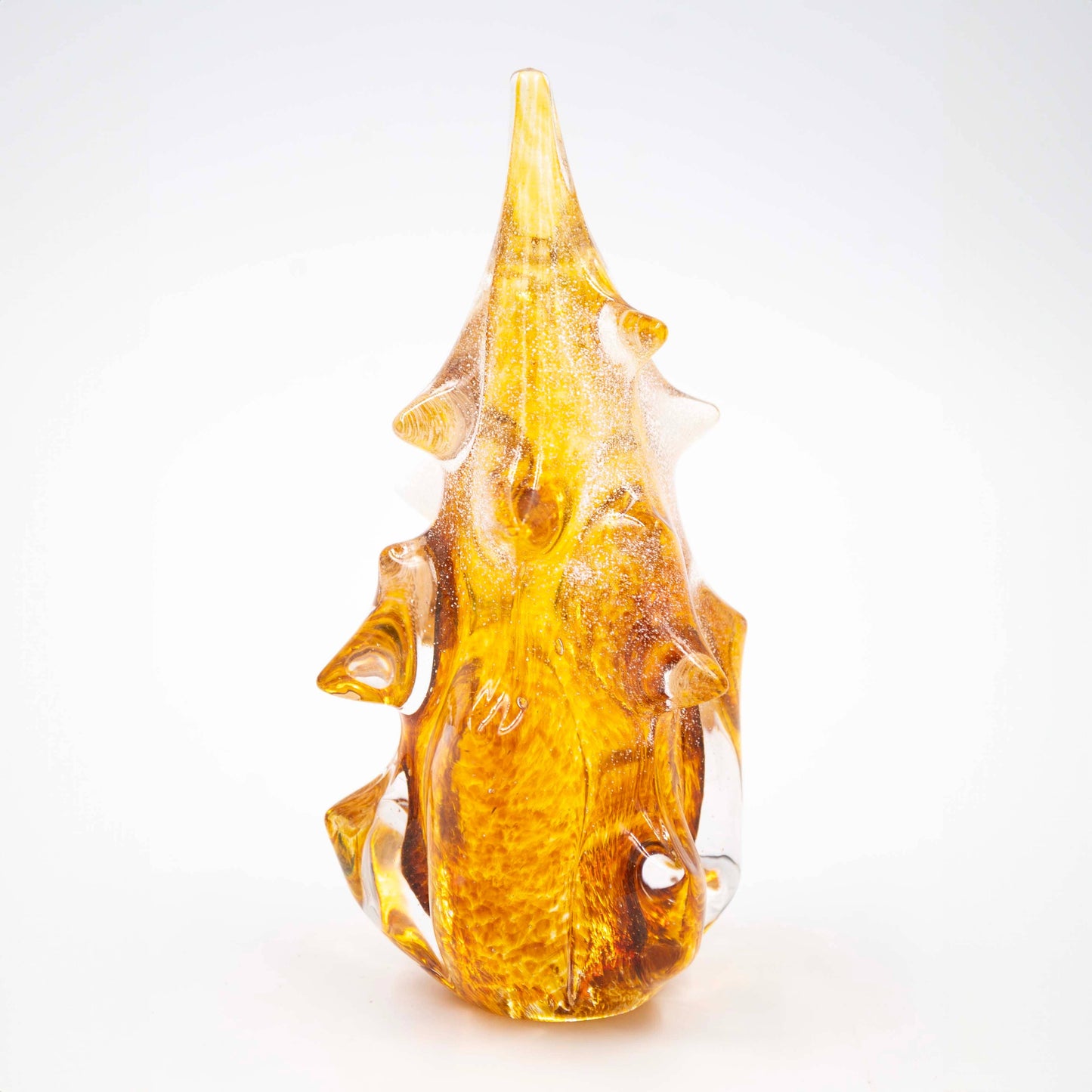 Decorative Glass Fir Tree: Frosted Gold / Regular