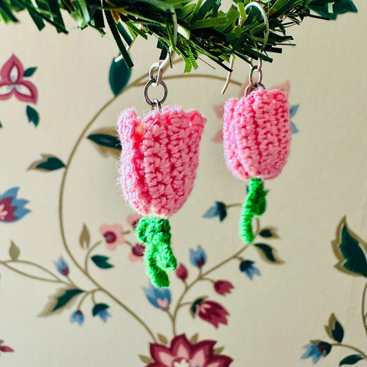 Crochet Tulip Dangles