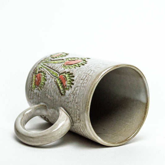 Venus Flytrap Handmade Ceramic Chocolate Clay 14 oz Mug