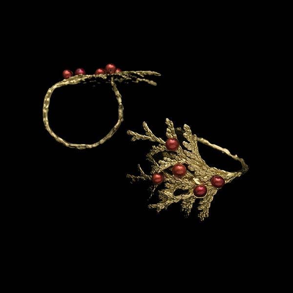 Holiday Arbor Napkin Rings - Set of 4