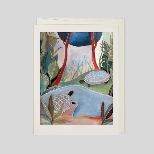 Greeting Card, Nature, Landscape, Folk Art, Turtle Island