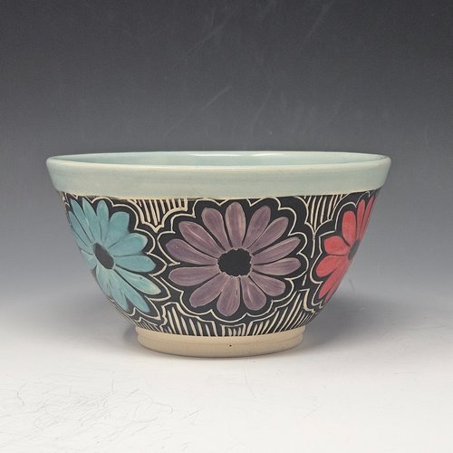 Handmade Rainbow Daisy Bowl