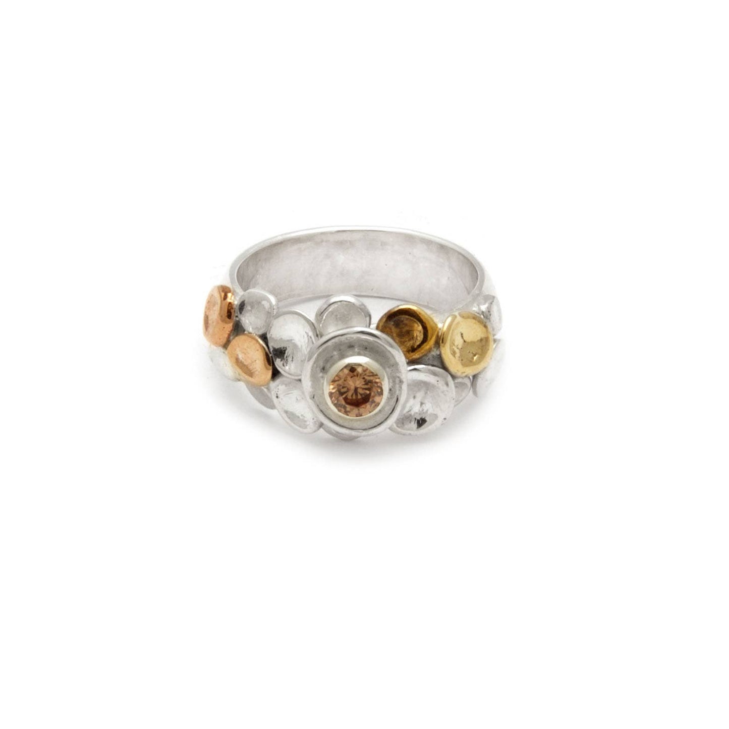 Pebbles on the Beach Series Ring with Stone: Topaz / Size 7