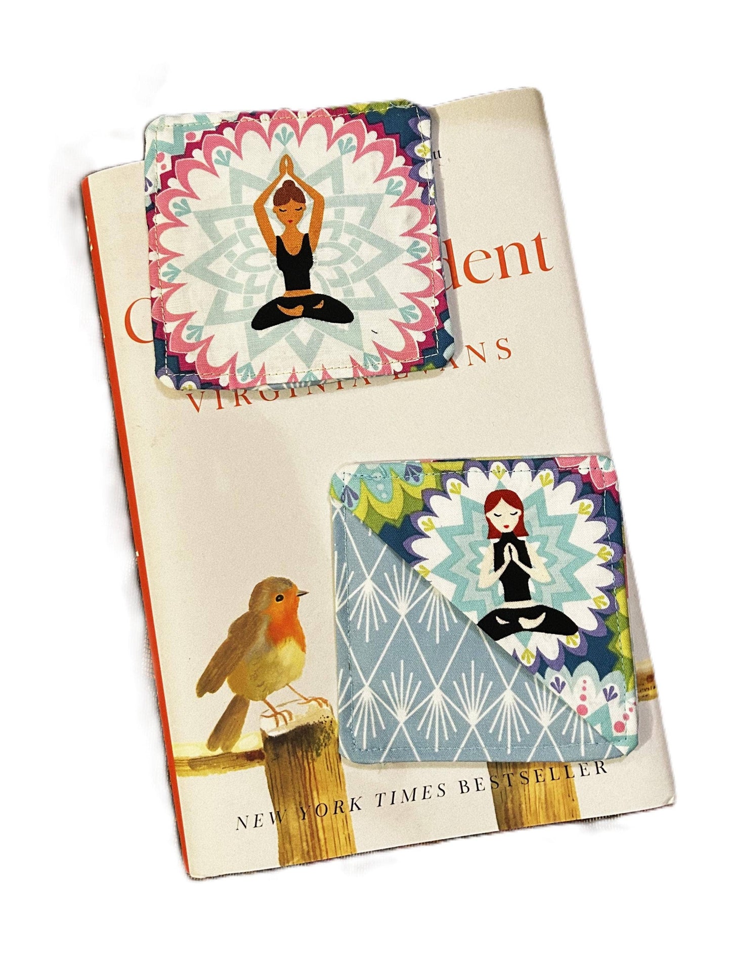 Fabric Corner Bookmark: Yoga Poses