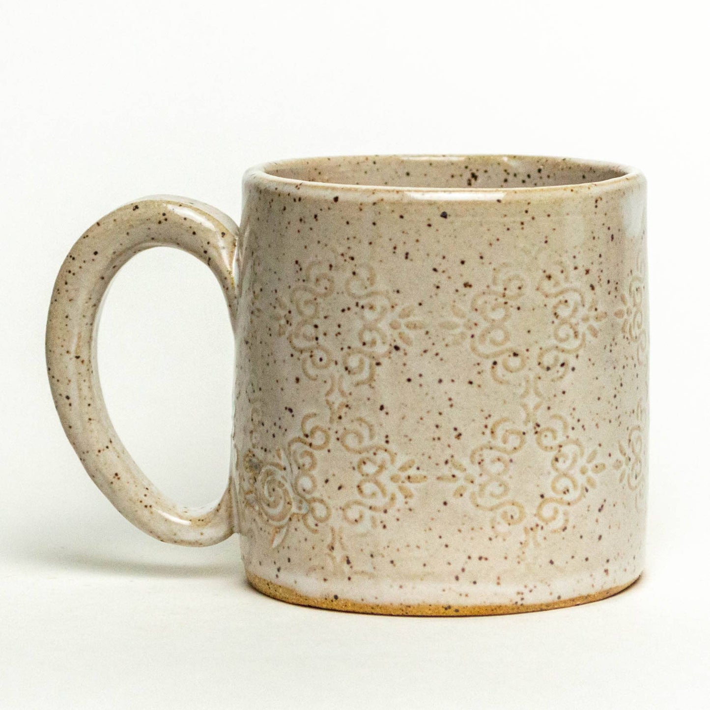 Poinsettia Design Handmade, in Ohio, Ceramic White 10oz