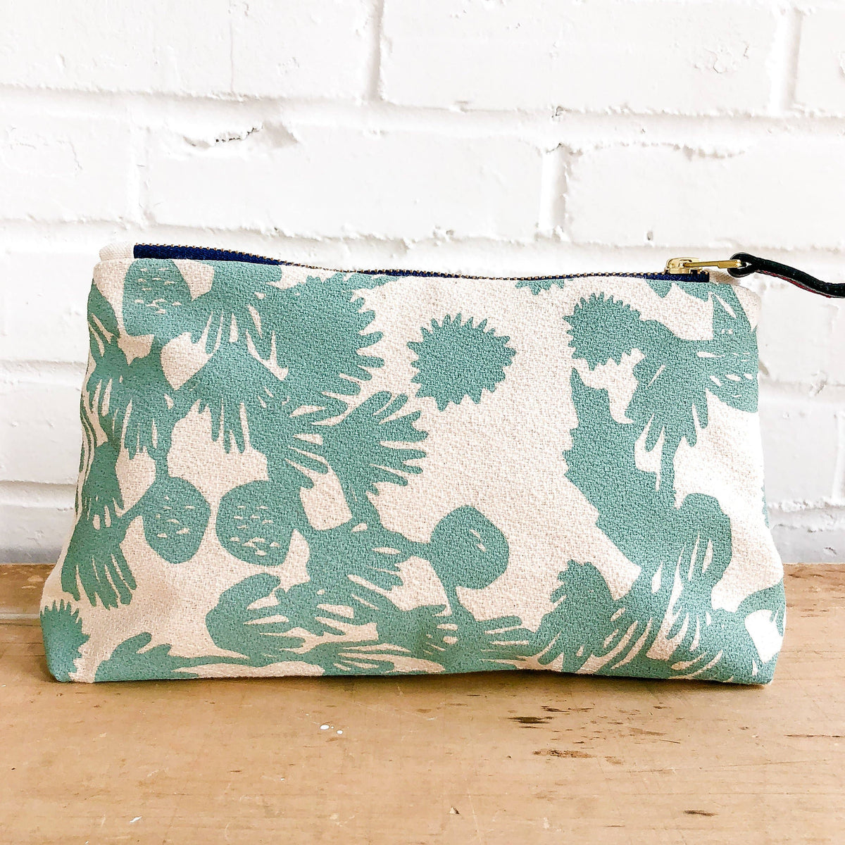Robins Egg Blue Deep Woods Makeup Zipper Bag