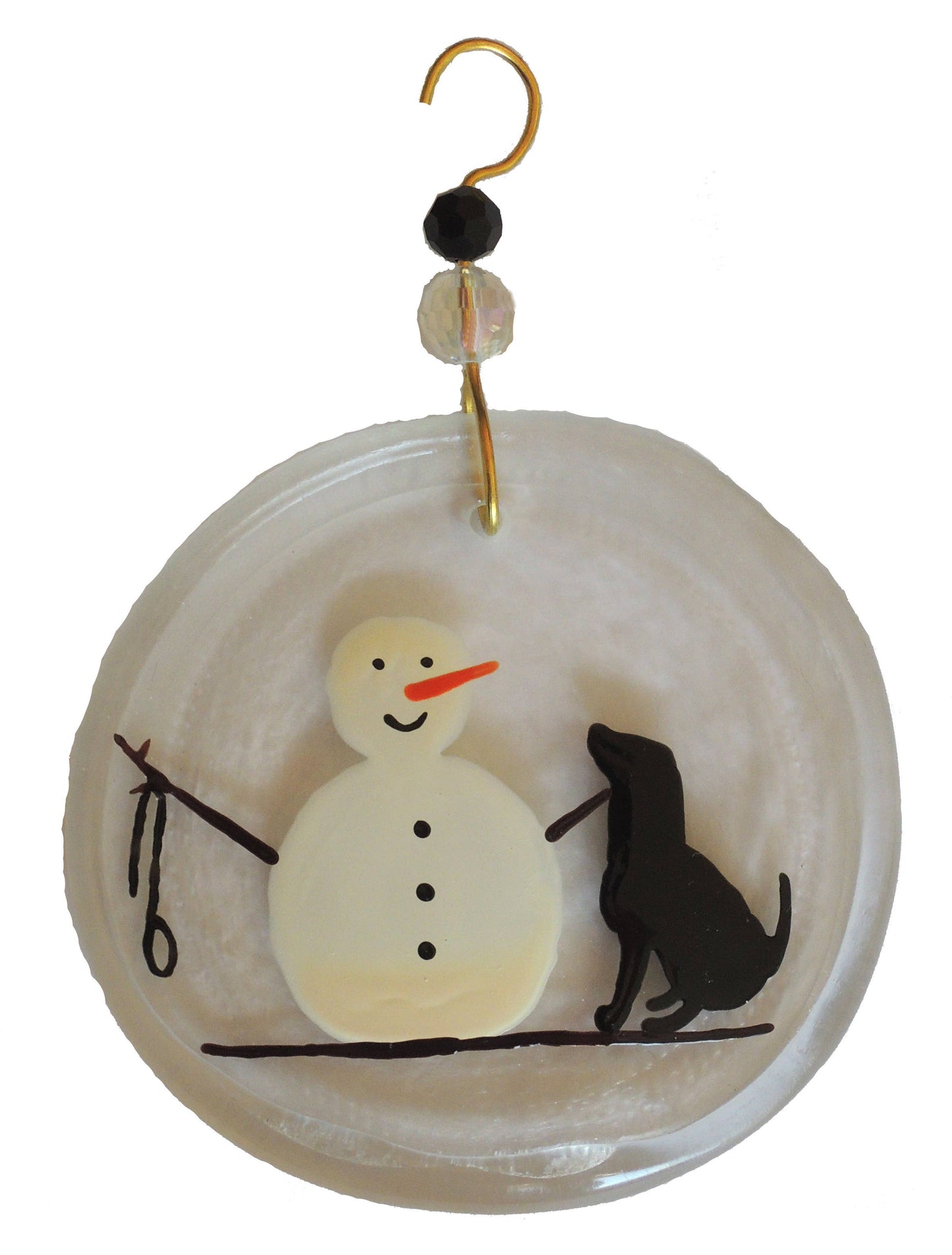 Ornament - Snowman & Dog