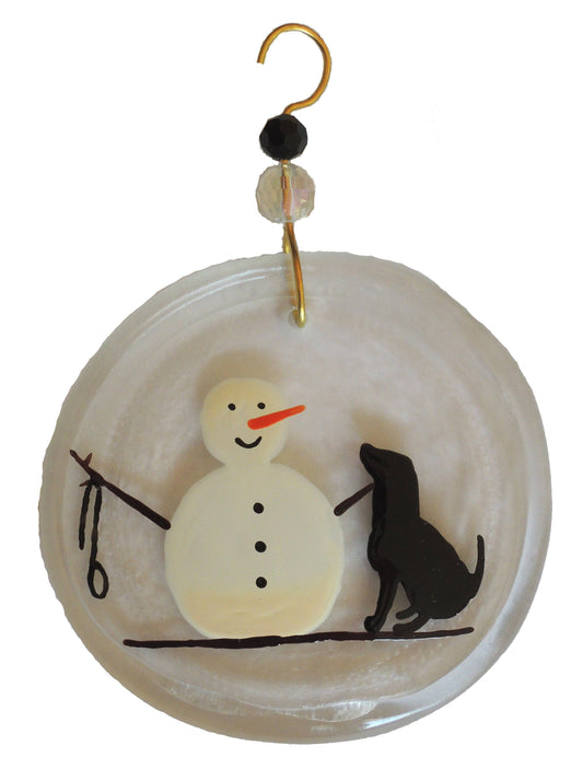 Ornament - Snowman & Dog