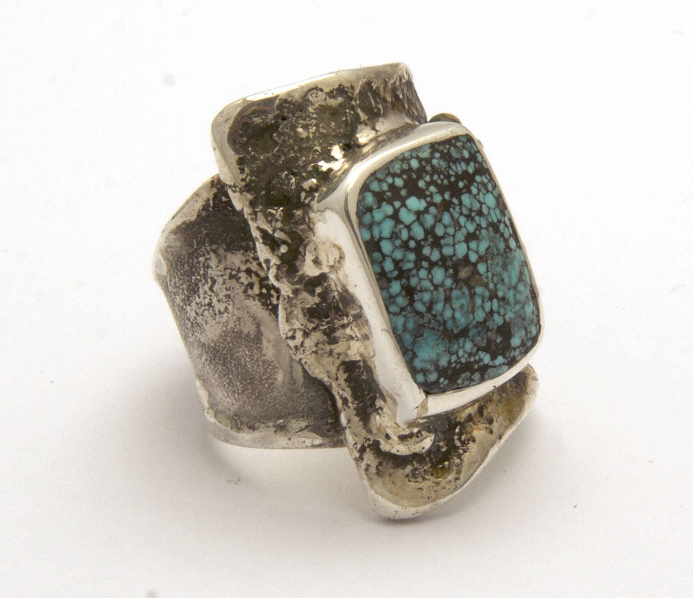 Turquoise Stone Reticulated Ring