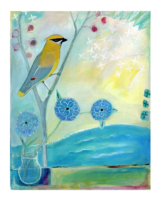 Art Print - Waxwing by the Water
