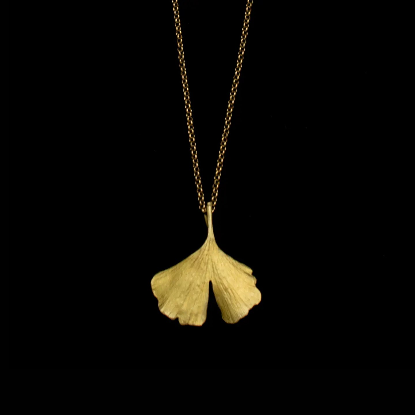 Large Gingko Leaf Necklace - 18inch