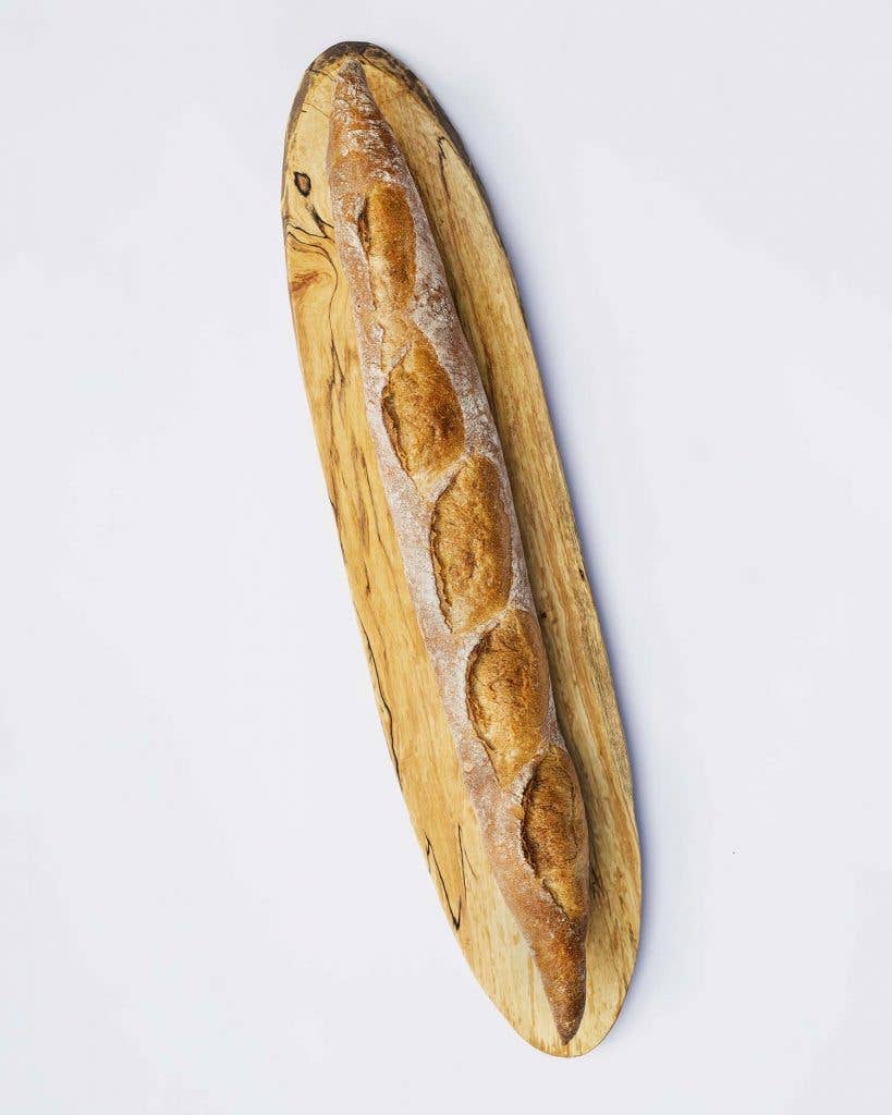 SPALTED MAPLE BAGUETTE BOARD (26" X 6")