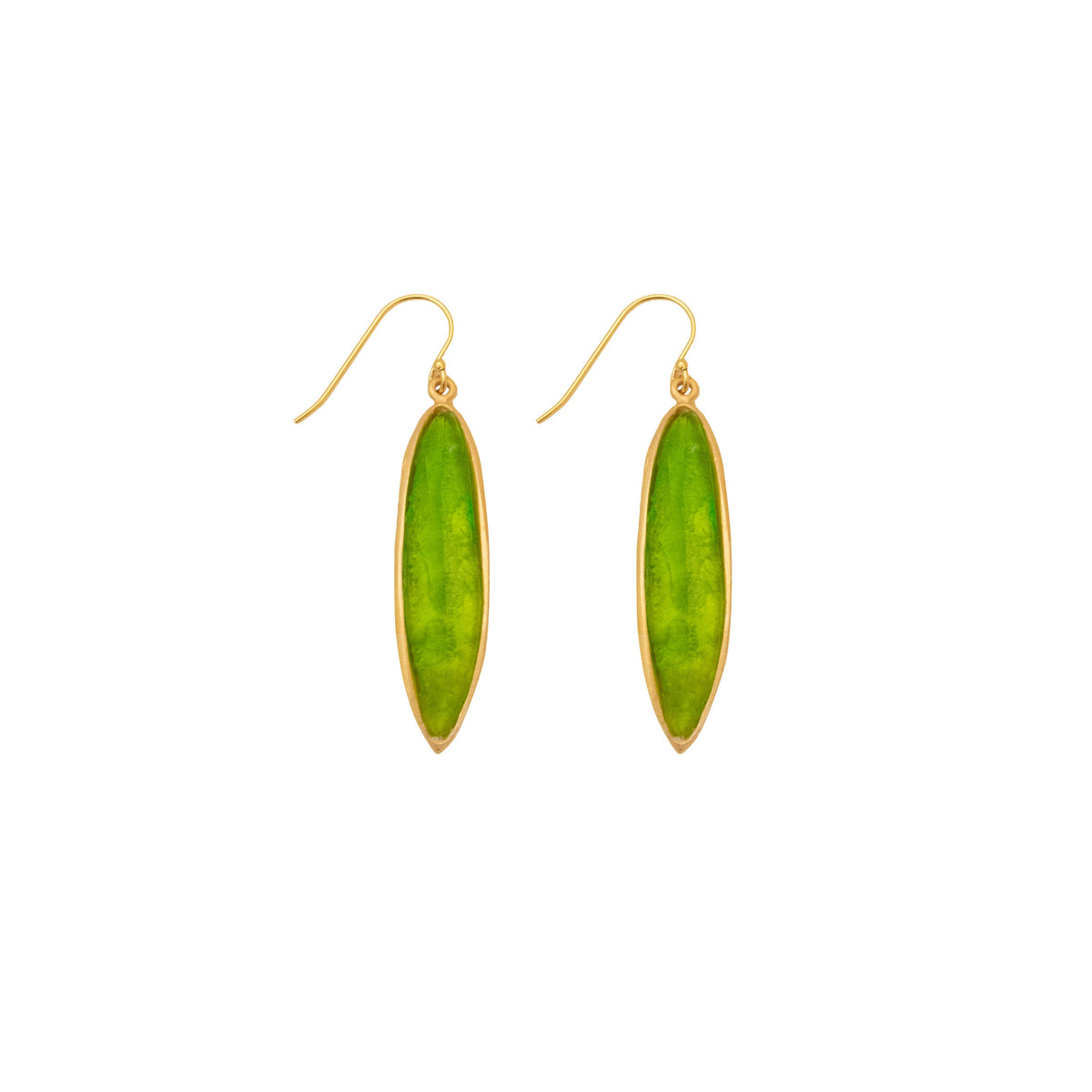 Eucalyptus Wire Earrings: Orange