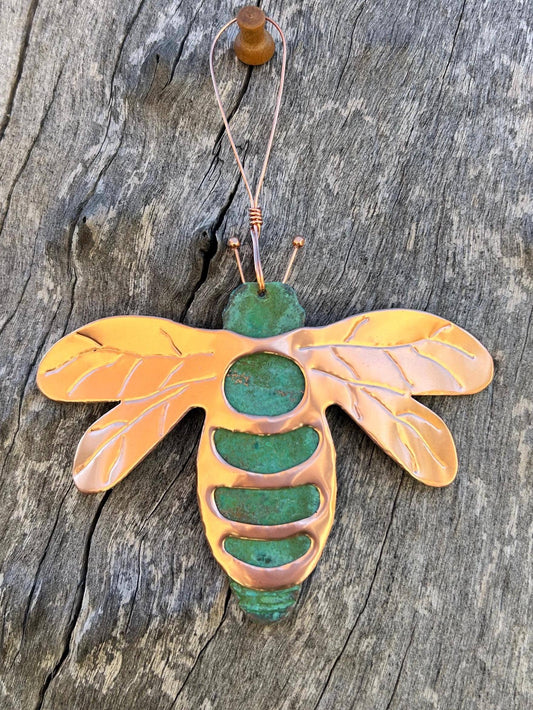 Bee Bumblebee Copper Christmas Ornament