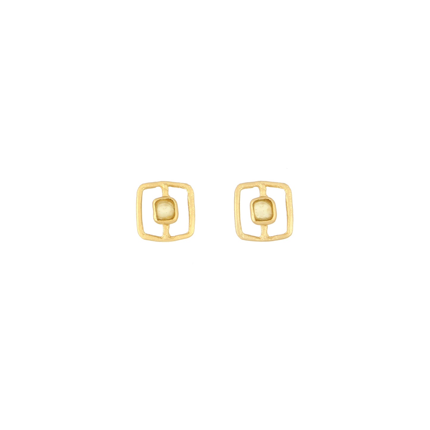 Fragment Post Earrings: Yellow