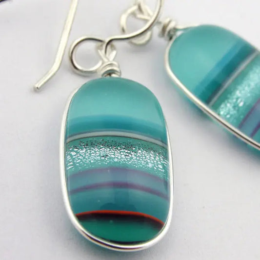 Zarape (Aqua) Dangle Earrings