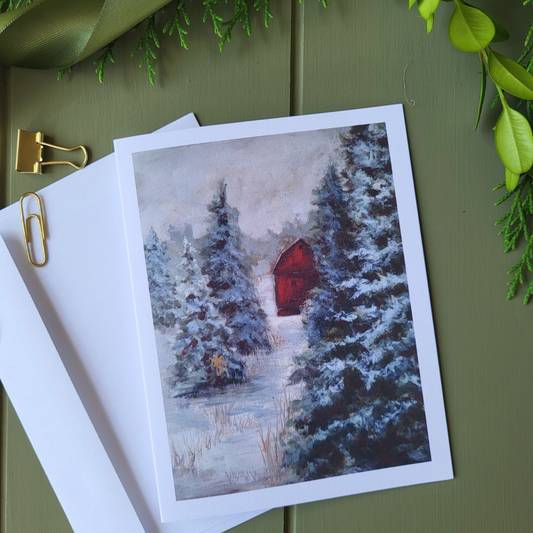 "Snow Laden" Art Notecard