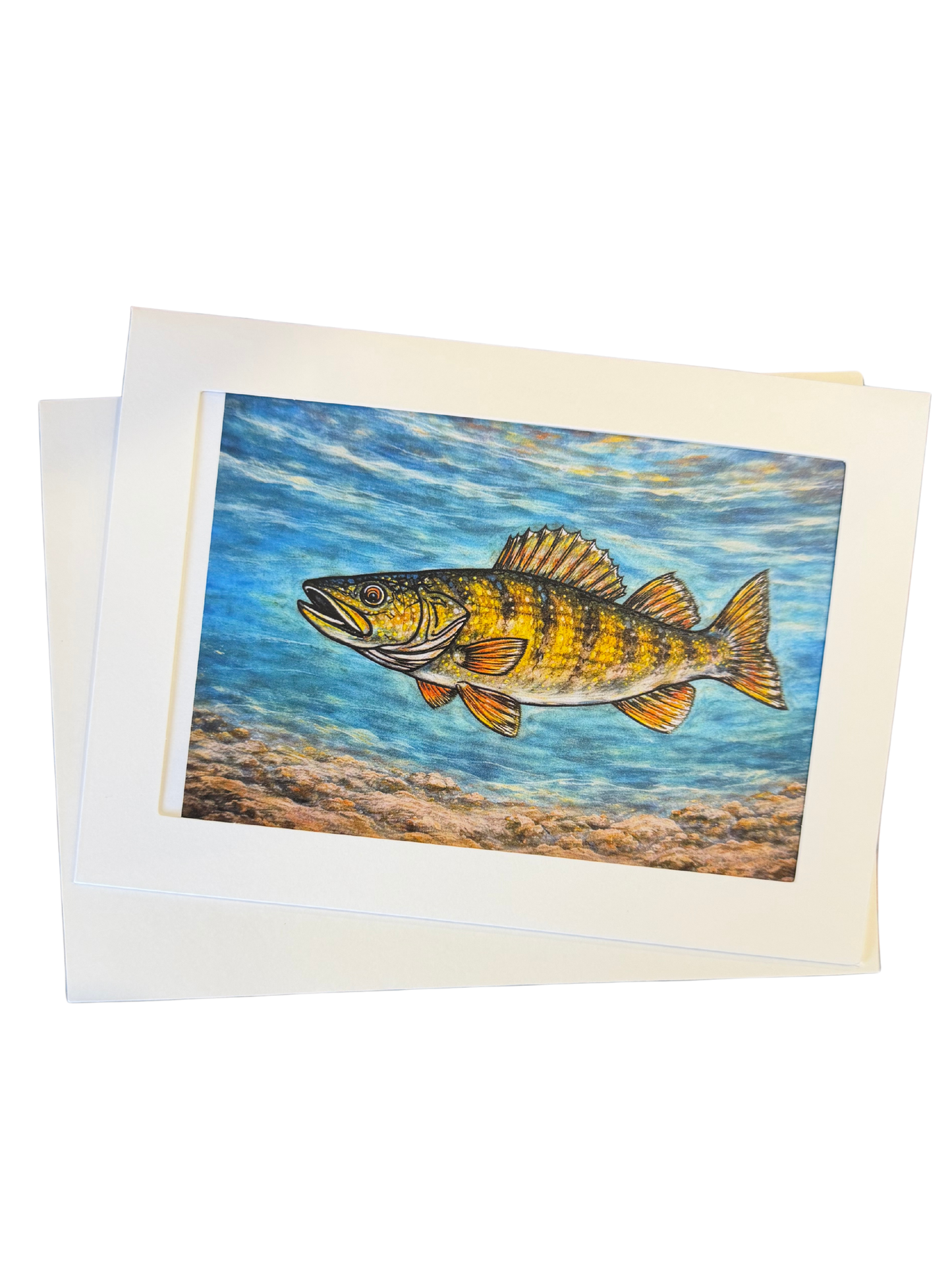 Great Lakes Yellow Perch Card - Rectangle Design