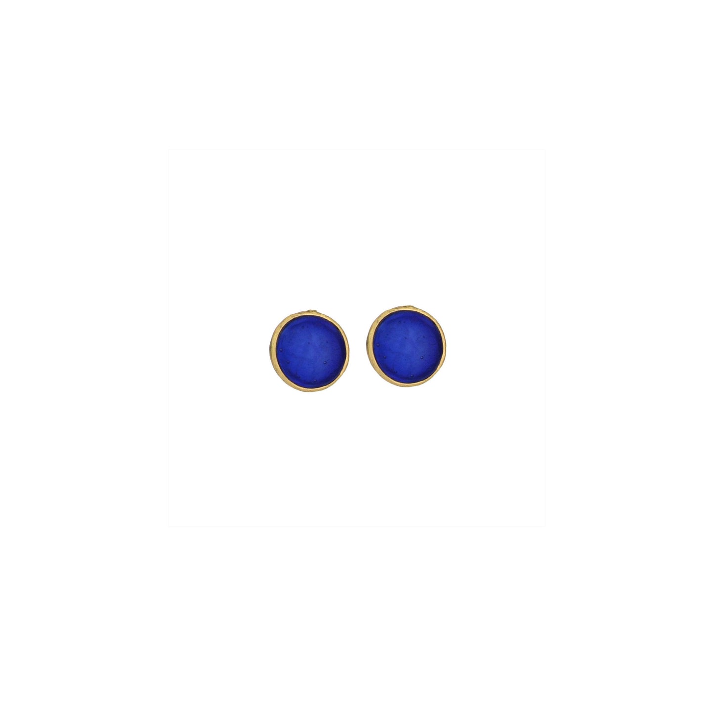Bubble Post Earrings: Cobalt