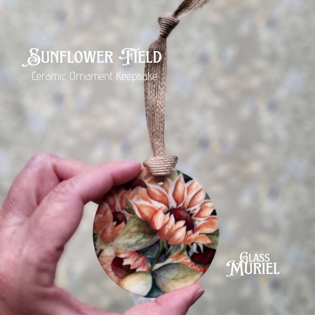 "Sunflower Field" Ceramic Ornament Keepsake