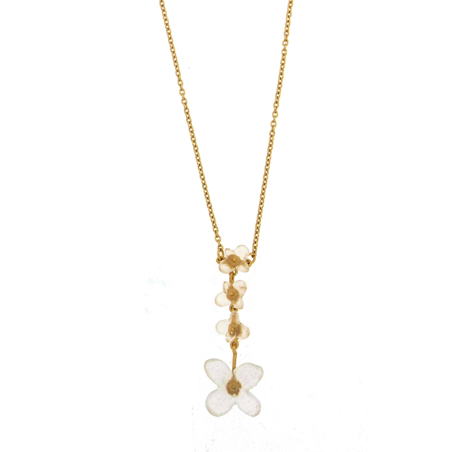 Hydrangea 16" Adj. Drop Pendant: Frosted Clear