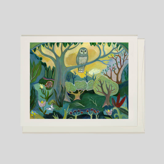 Owl at Sunset Greeting Card