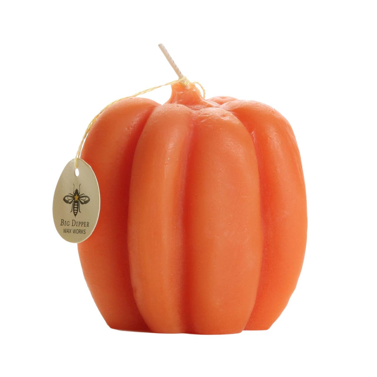 Beeswax Pumpkin Candles: Large (4" x 3")