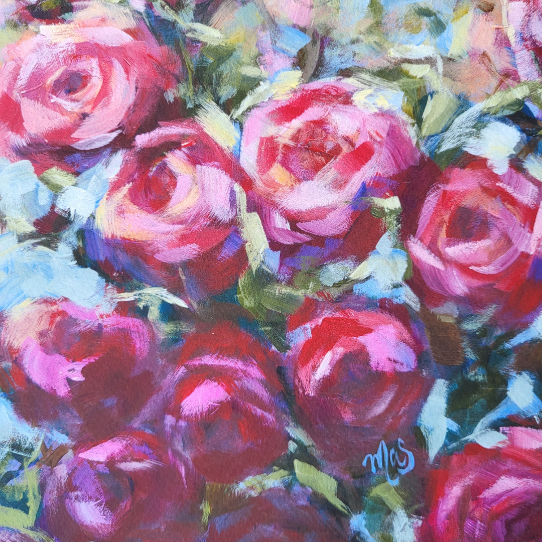 "Red Roses At Golden Hour": 8x10