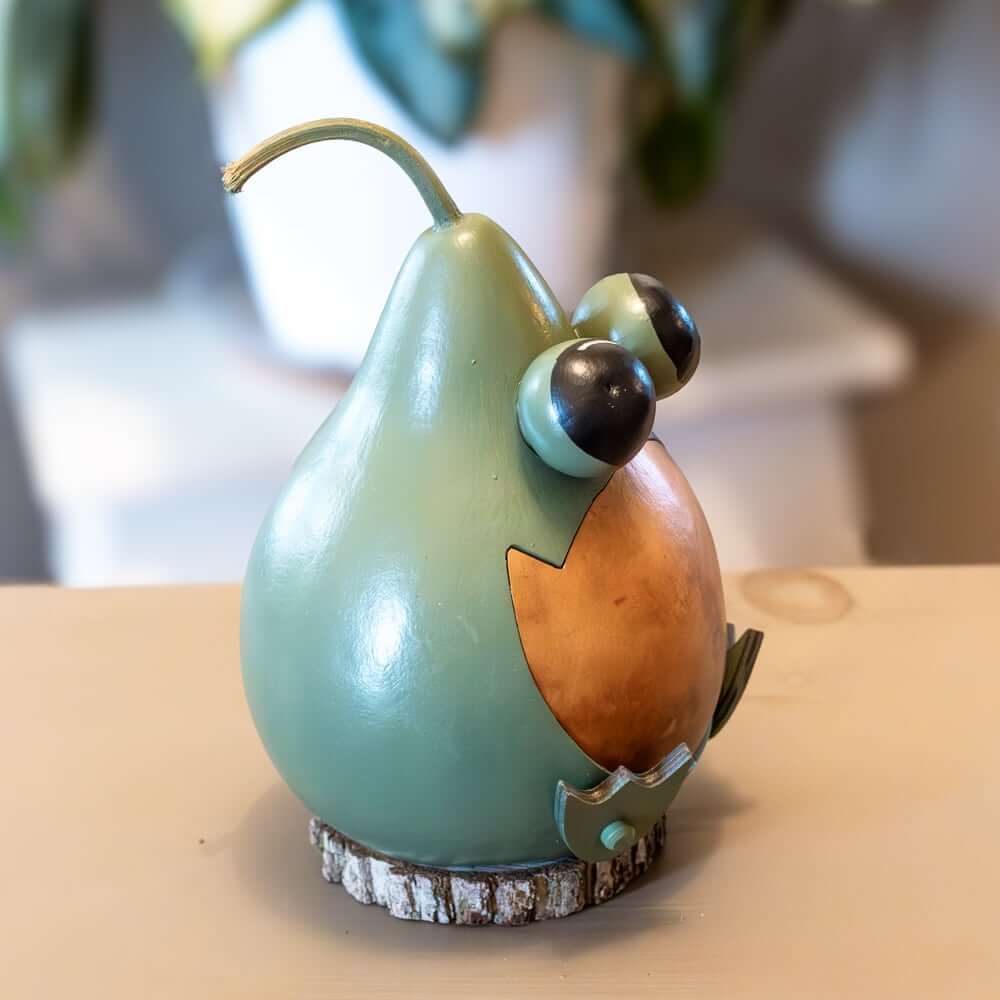Hand-Crafted Gourd - Frankie Frog - Small - Animal Decor