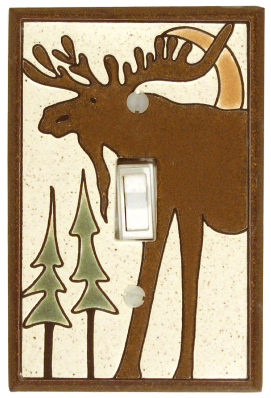 Single Ceramic Switchplate - Bull Moose