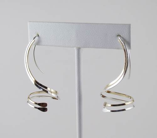Sterling Silver Spiral Earrings