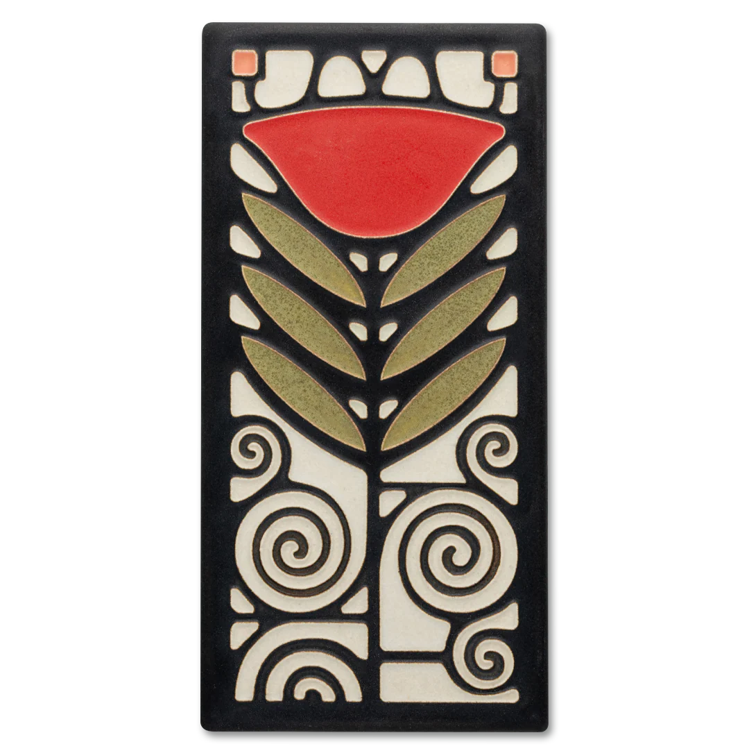 Dard Hunter Poppy Tile - 4x8