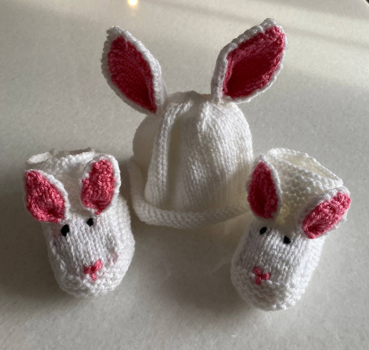 Baby Bunny Hat & Bootie Set