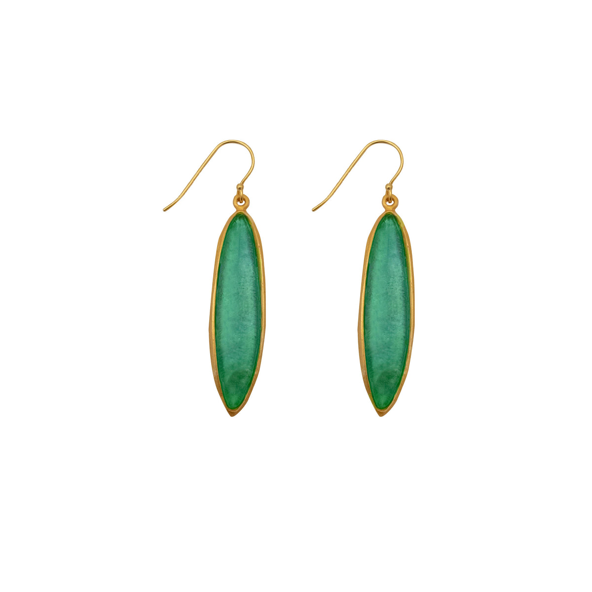 Eucalyptus Wire Earrings: Orange