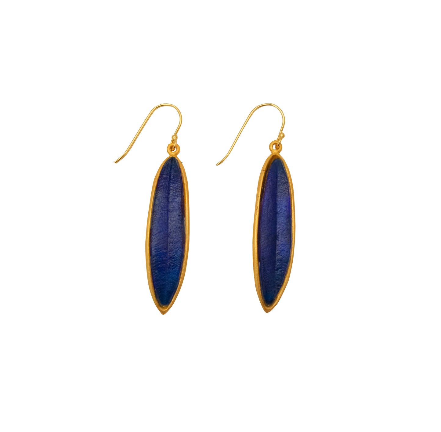 Eucalyptus Wire Earrings: Turquoise