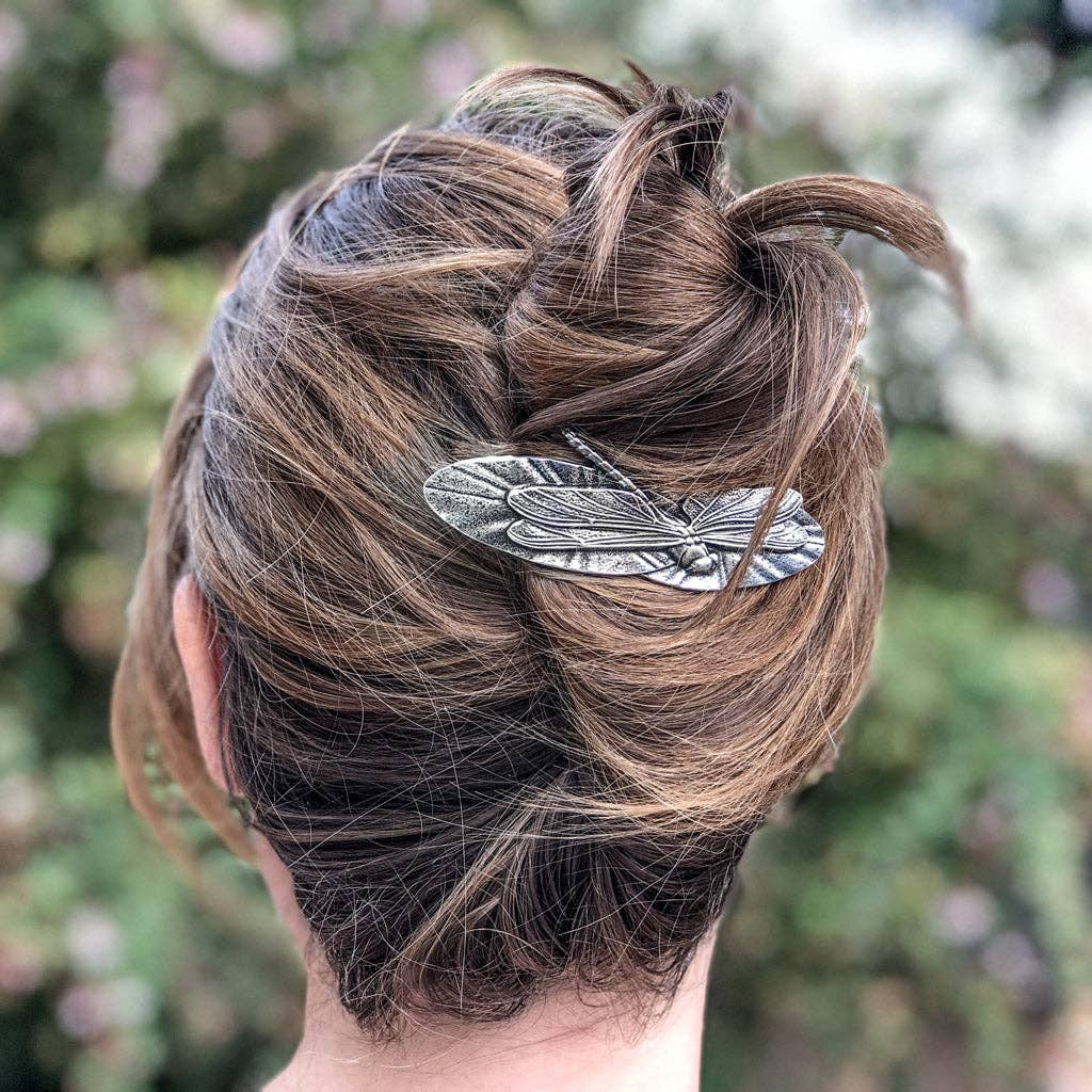 Hair Clip, Barrette, Dragonfly 80mm