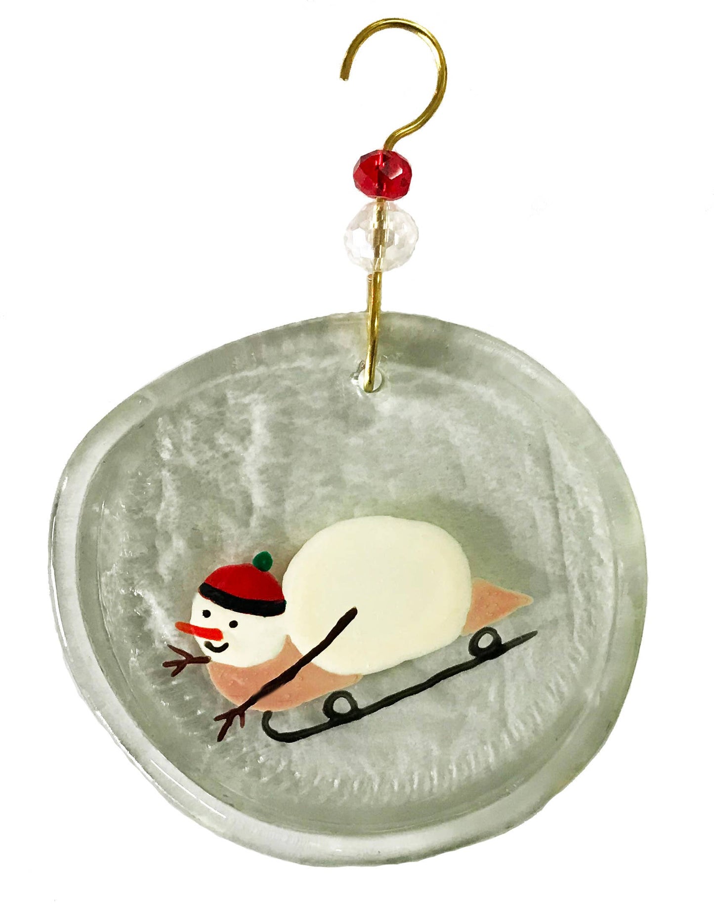 Ornament - Snowman & Sled
