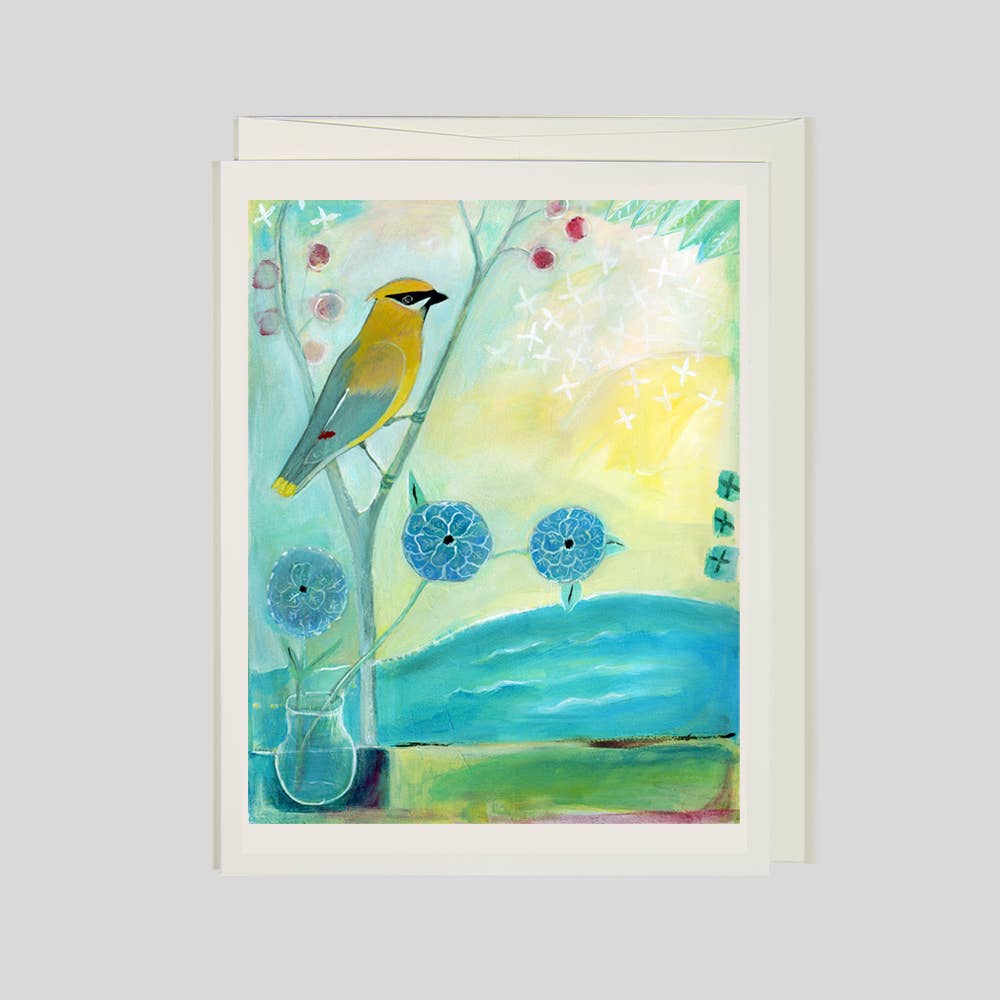 Waxwing Greeting Card