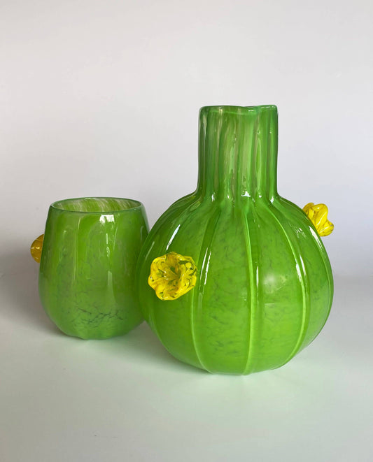 Stackable Cactus Pitcher: Orange Flower