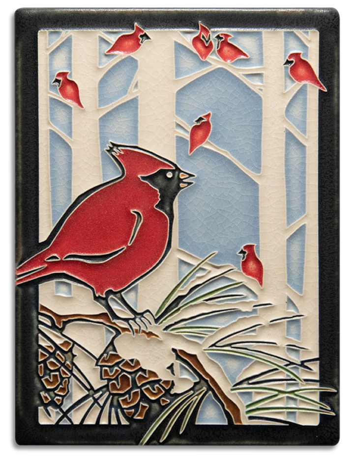 Winter Cardinal Tile - 6x8