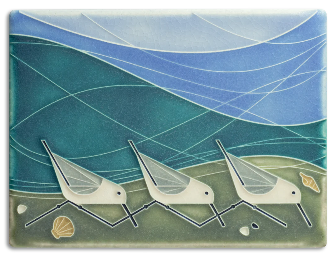 Beach Birds Tile - 6x8