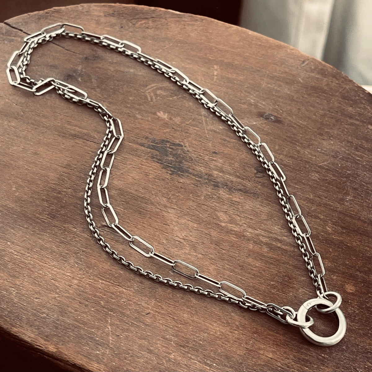Sterling Silver Charm Chain - Double: 22"