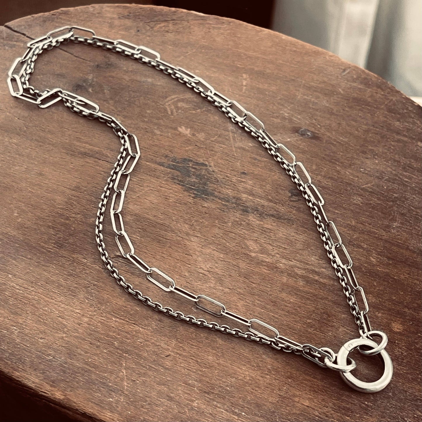 Sterling Silver Charm Chain - Double: 20"