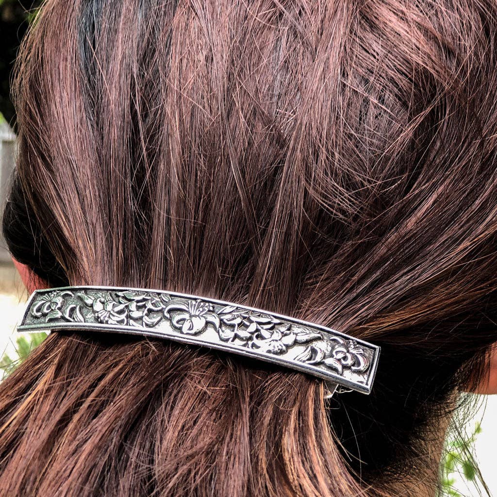 Hair Clip, Barrette, Lily 100mm