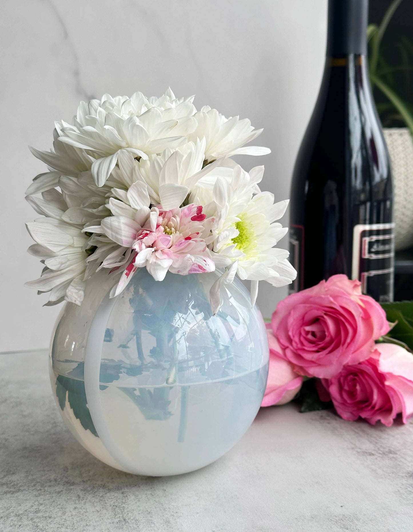Breathe Bud Vase: Opal White
