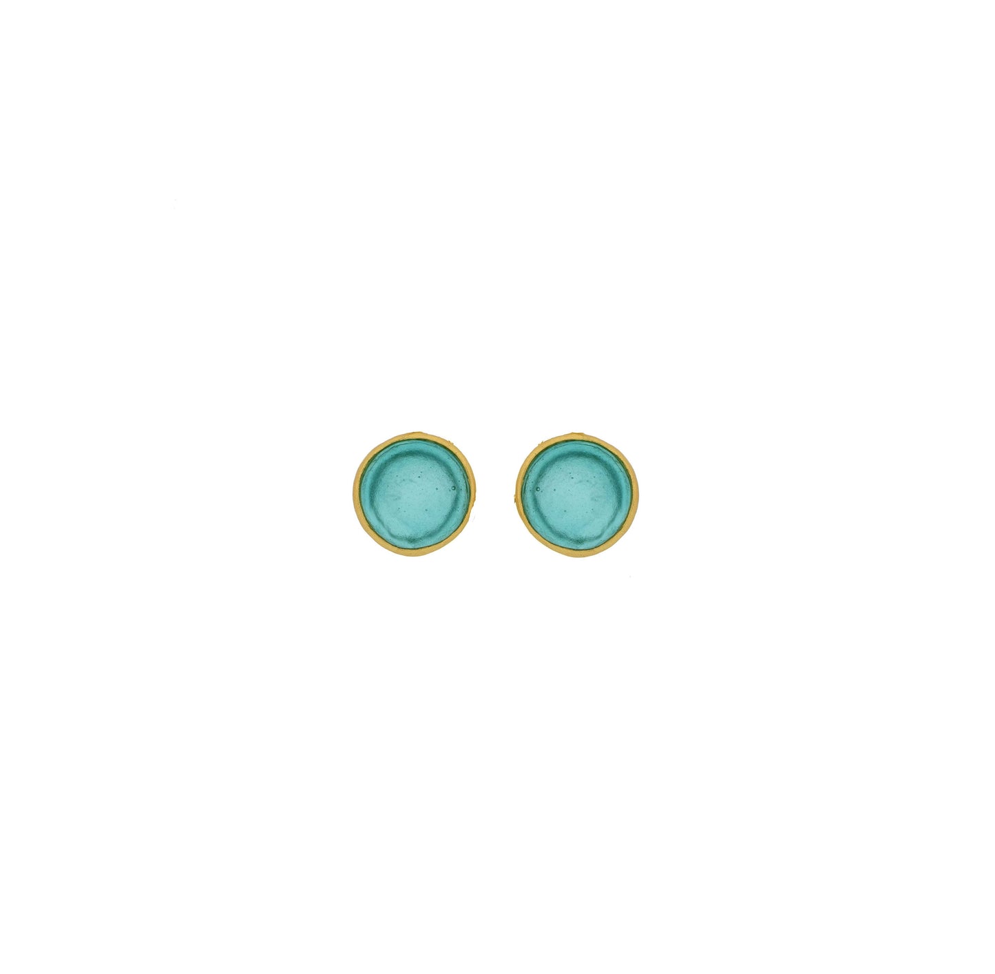 Bubble Post Earrings: Teal