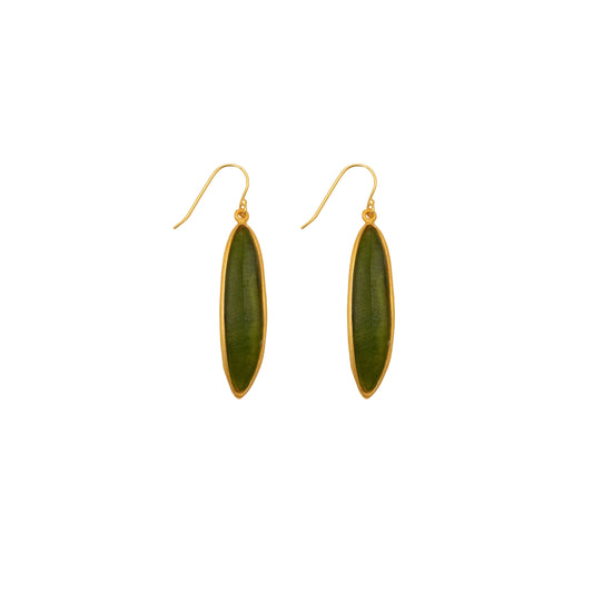 Eucalyptus Wire Earrings: Orange
