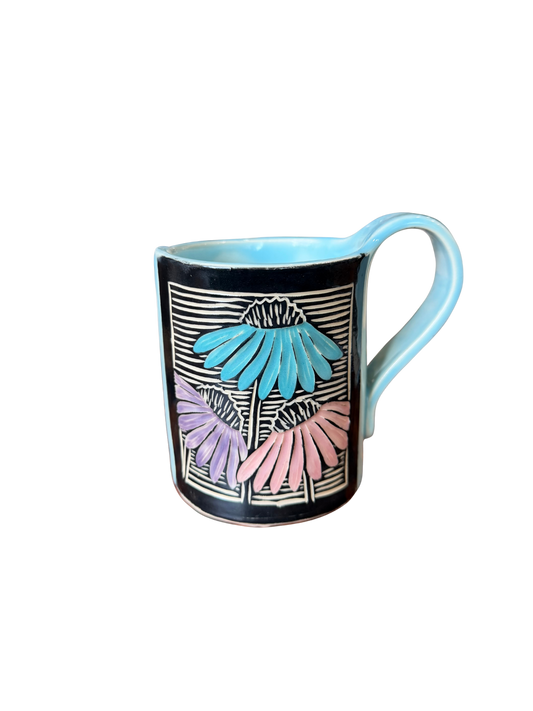 Rainbow Coneflower Ceramic Mug
